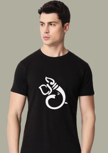 ganpati half sleeve men round neck t-shirt
