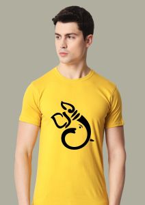 ganpati bapa half sleeve men round neck t-shirt