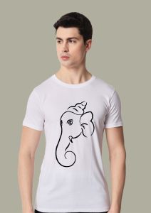 gajpati half sleeve men round neck t-shirt