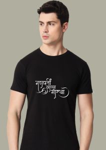 ganpati half sleeve men round neck t-shirt