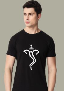 ganpati half sleeve men round neck t-shirt