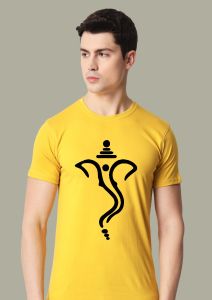 ganpati bapa half sleeve men round neck t-shirt