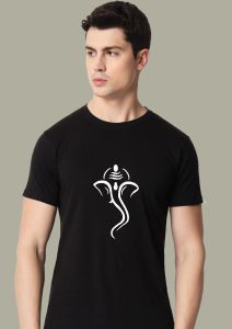 ganpati half sleeve men round neck t-shirt