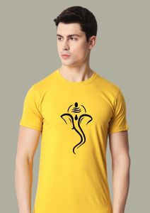 ganpati bapa half sleeve men round neck t-shirt