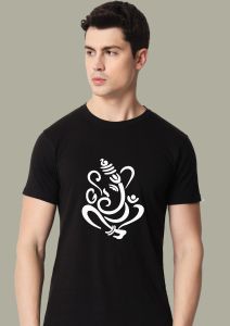ganpati half sleeve men round neck t-shirt