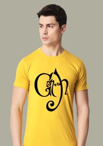 ganpati bapa half sleeve men round neck t-shirt
