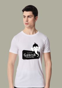 gajpati half sleeve men round neck t-shirt