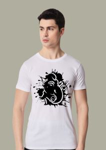 gajpati half sleeve men round neck t-shirt