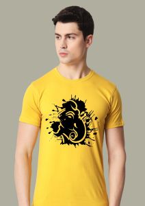 ganpati bapa half sleeve men round neck t-shirt