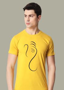 ganpati bapa half sleeve men round neck t-shirt