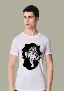 gajpati half sleeve men round neck t-shirt