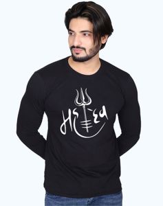 Durable Mahadev Men’s Full Sleeve T-Shirt – 100% Cotton