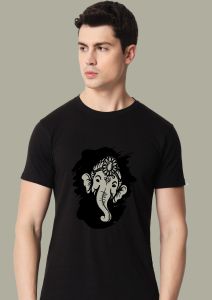 ganpati half sleeve men round neck t-shirt