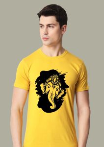 ganpati bapa half sleeve men round neck t-shirt