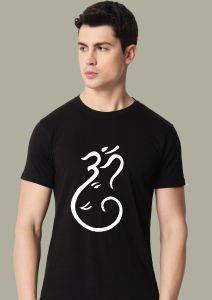 ganpati half sleeve men round neck t-shirt