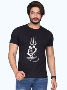 Shiva half sleeve men round neck t-shirt