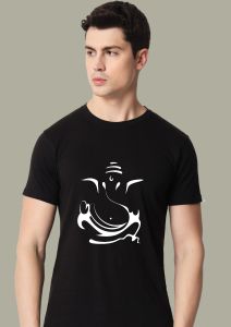 ganpati half sleeve men round neck t-shirt