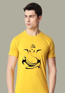 ganpati bapa half sleeve men round neck t-shirt