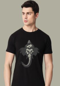 ganpati half sleeve men round neck t-shirt