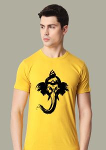 ganpati bapa half sleeve men round neck t-shirt