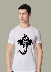 gajpati half sleeve men round neck t-shirt