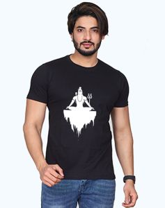 shiva half sleeve men round neck t-shirt