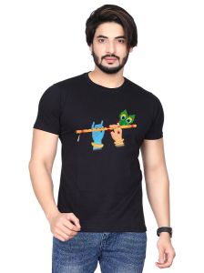 krishna half sleeve men round neck t-shirt