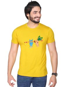 krishna half sleeve men round neck t-shirt