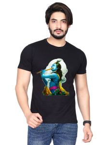 krishna half sleeve men round neck t-shirt