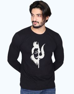 Shiva Full Sleeve Cotton Round Neck T-Shirt for Men