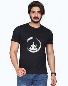 shiva half sleeve men round neck t-shirt