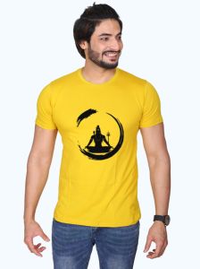 Shiva half sleeve men round neck t-shirt