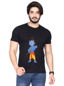 krishna half sleeve men round neck t-shirt