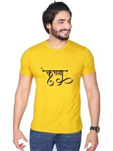 krishna half sleeve men round neck t-shirt