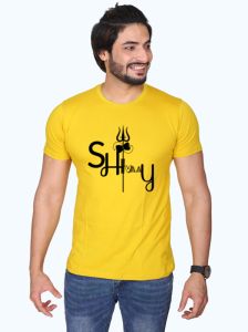 Shiva half sleeve men round neck t-shirt