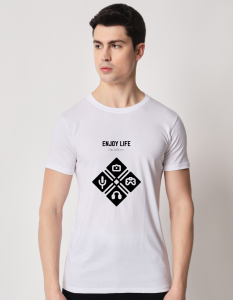 Enjoy Life half sleeve men round neck t-shirt