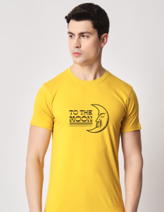 To The Moon half sleeve men round neck t-shirt