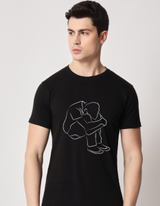 Sad Icon half sleeve men round neck t-shirt