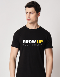 Grow Up half sleeve men round neck t-shirt