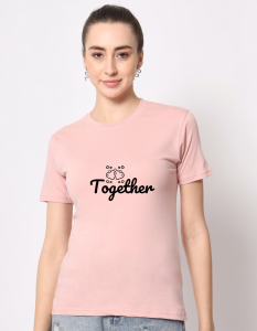 Together half sleeve women round neck t-shirt