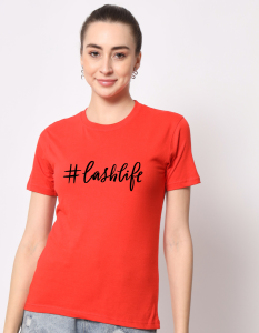 Hash Life half sleeve women round neck t-shirt