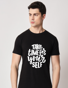 Take Time For Self half sleeve men round neck t-shirt