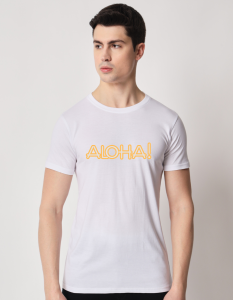 ALOHA half sleeve men round neck t-shirt