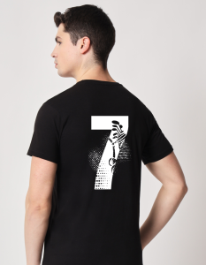 Digit 7 half sleeve men round neck t-shirt