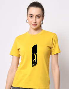 Feather Flag half sleeve women round neck t-shirt
