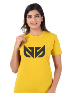 Alphabet half sleeve women round neck t-shirt