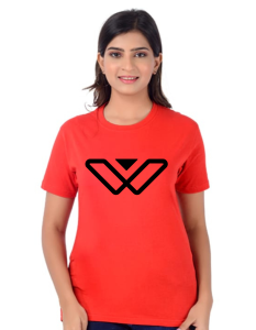Alphabet half sleeve women round neck t-shirt