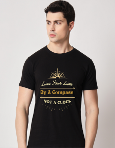 Live Your Live half sleeve men round neck t-shirt