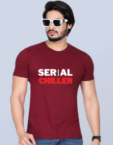 Serial Chiller half sleeve men round neck t-shirt