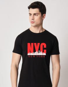 NYC half sleeve men round neck t-shirt